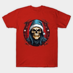 goth skull Christmas T-Shirt